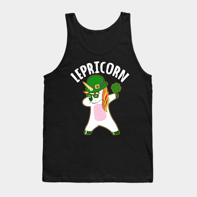 Saint Pattys Day Unicorn T Shirt Gift Shamrock Tank Top by biNutz